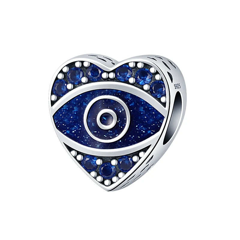 Hot Sales 925 Sterling Silver Charms Beads Devil's Eye Fatima's Hand Cross Beads Fit Original Bracelet Women DIY Jewelry Gifts