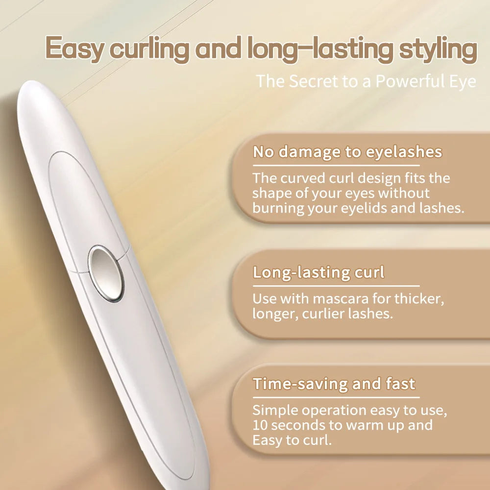 Electric Eyelash Curler with Three Adjustable Levels Portable Heating and Curling Suitable for Daily Makeup Tools