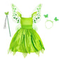 Girls Flower Fairy Dress Up Kids Princess Dress With Wings Halloween Princess Costume Elves Party Tinkerbell Tinker Bell Dress