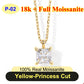 PureNew 1-5ct Classic Full Moissanite Necklace For Women S925 Silver Plated 18k Gold D Color VVS1 Women's Moissanite Chain Gift