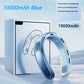 Portable Neck Fan 10000mAh Rechargeable Fan Mini 3-Speeds Large Wind Outdoor Silent Electric Ventilador for Home Camping Outdoor
