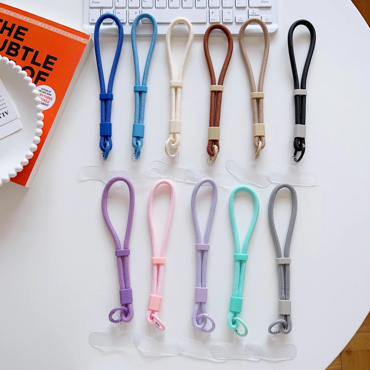Universal Adjustable Mobile Phone Lanyard Short Wrist Strap with Self-locking Anti-drop Design Durable Polyester Phone Strap