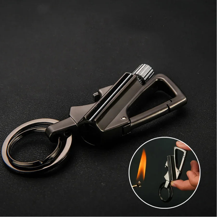 New Multifunctional Match Coal Oil Lighter Outdoor Waterproof Portable Wine Open Keychain Men Smoking Accessories Gifts