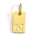 Polished Stainless Steel Square Gold Color Pendant Hang 26 Letters DIY Bracelet Pet Collar Necklace Jewelry Making