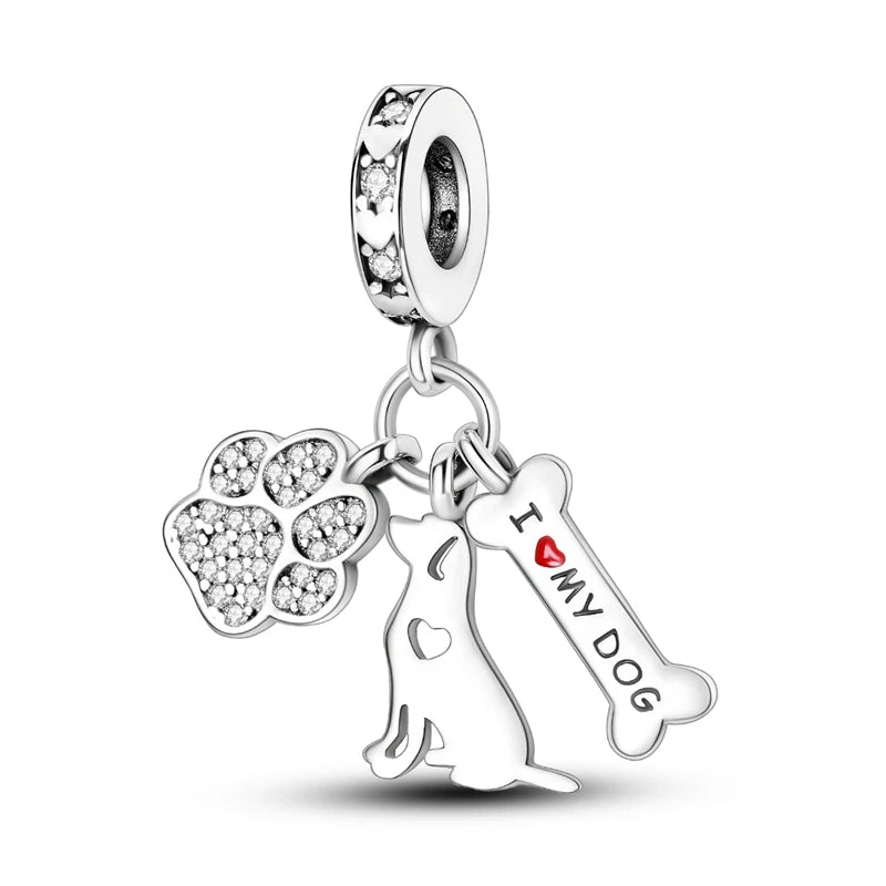 925 Sterling Silver Charms Beads Pendant Tree of Life Dog Elephant Love Heart Charm Fit Original Bracelet DIY Women Jewelry Gift