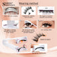 Magnetic Lashes Kit With Curler 10 pairs Reusable Fluffy Natural Magnetic Mink False Eyelashes Waterproof No Glue Needed Makeup