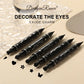 2 in 1 Black Eyeliner Stamp Waterproof Sweat-proof Dual-ended Liquid Eyeliner Quick Dry Easy Applying Eyeliner Pen Lazy Makeup