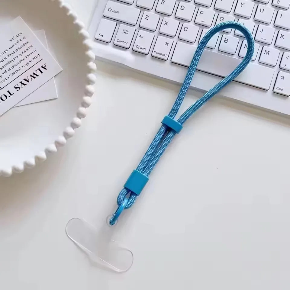 Universal Adjustable Mobile Phone Lanyard Short Wrist Strap with Self-locking Anti-drop Design Durable Polyester Phone Strap