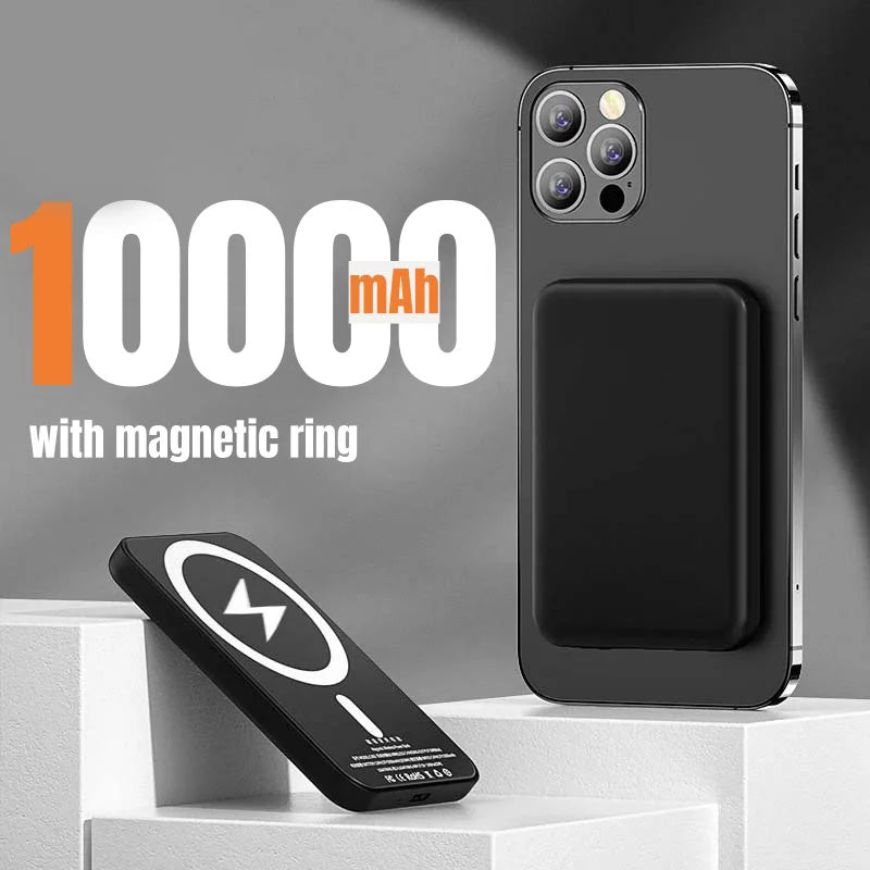 50000mah Wireless Magnetic Power Bank Pd 22.5w Portable Fast Charging External Spare Battery Pack For iphone Samsung Xiaomi