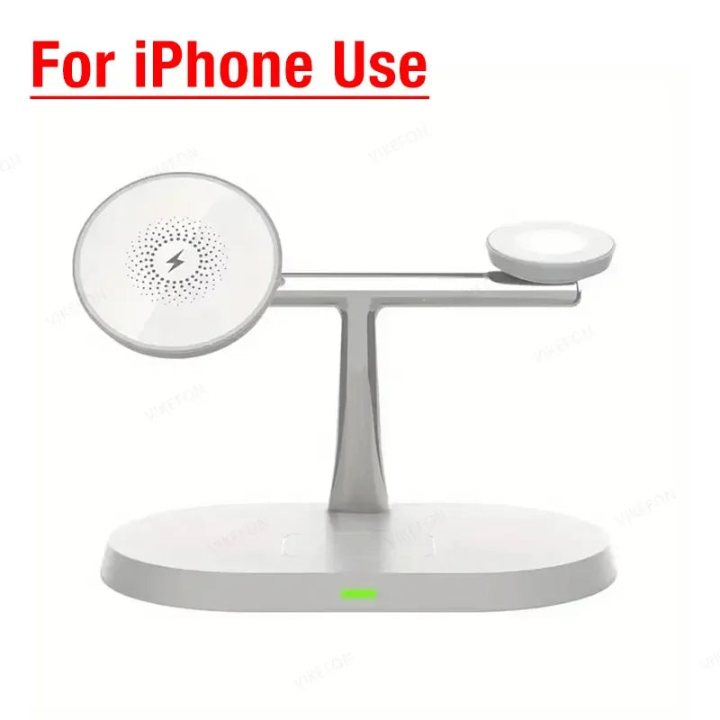 Phone Wireless Charger Desktop 3 IN 1 Magnetic For Magsafe iPhone 16 15 14 13 12 Samsung Apple/Galaxy Watch Fast Charging Dock