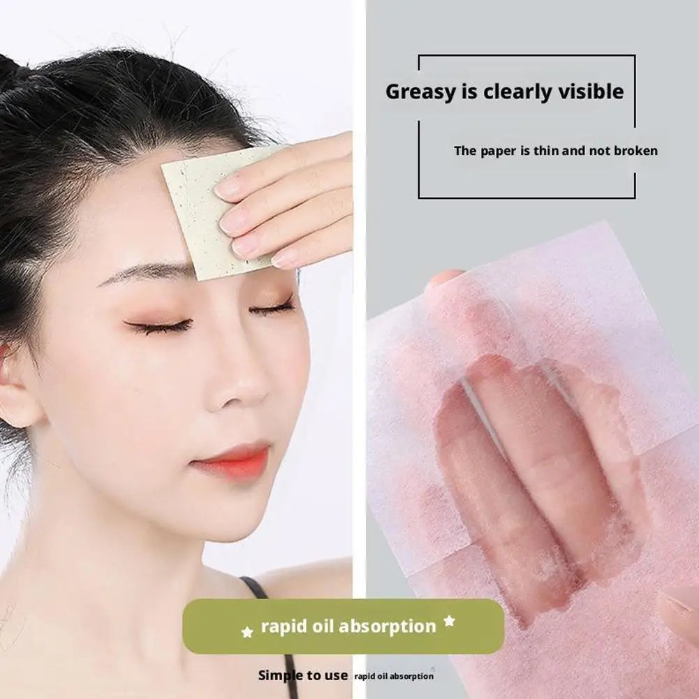 300PcsFace Oil Absorbing Paper Summer Oil Control Wipes Absorbing Sheet Oily Paper Face Cleansing Makeup Tool Face Oil Blotting