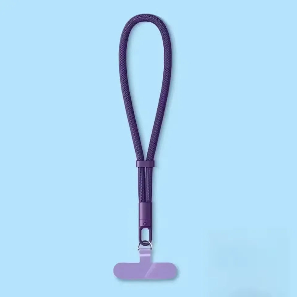Universal Adjustable Mobile Phone Lanyard Short Wrist Strap with Self-locking Anti-drop Design Durable Polyester Phone Strap