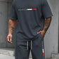 Men's Tracksuit 2 Piece O-neck Short Sleeve Shirt Shorts Set Men's Running Suit Plus Size T shirts Man Clothing Summer T-shirt