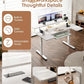 OffiGo Standing Desk, 120cm U Shaped Height Adjustable Desk with Monitor Stand, Electric Sit Stand Rising Table with Sockets,  W