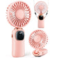 coldSky Handheld Mini Fan 4000mAh Battery Portable Rechargeable Fan with LED Display 5 Speed Turbo Fan for Beach Travel Vacation