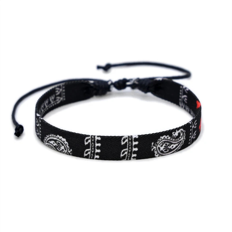 Geometric Polka Dot Palestine Bracelet for Men Women Hand Multicolor Weave Arabic Style Gaza Flag Jewelry Accessories