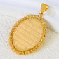 Arabic Islamic Simple Necklace Pendant 21k Gold Plated Dubai Wedding Vintage Coins Pendants Exotic Classic Ayatul Kursi Jewelry