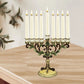 Artistic Metal Candle Holder for Hanukkah Menorah Candlestick Candelabrum Candle Stand for Christmas Party Wedding Home Decor