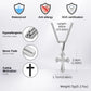 Hip Hop Cross Necklace for Men Women,50/55/60cm Stainless Steel Chic Cross Pendant,Christian Classic Jewelry Gifts