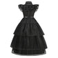 Girls Halloween Cosplay Costume Dress Movie Kids Gothic Dancing Vestidos Party Outfits Dress