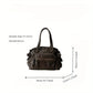 Retro tote bag motorcycle bag soft PU leather large capacity shoulder bag Y2K punk multi pocket crossbody bag