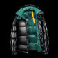 New 2025 Men's White Duck down Jacket Thickened Short Hooded Coat Warm Stylish Brand Bright Surface Men's Outerwear Coat
