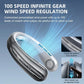 8000mAh USB Hanging Neck Fan Portable Bladeless Mini Rechargeable Mute LED Digital Display Electric Air Cooler Handheld