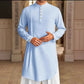 Men's Muslim Dress Long-sleeved Clothing 100% Cotton Pullover Kaftan Robe Men Jubba Thobe Pakistan Saudi Arab Caftan Islamic Top