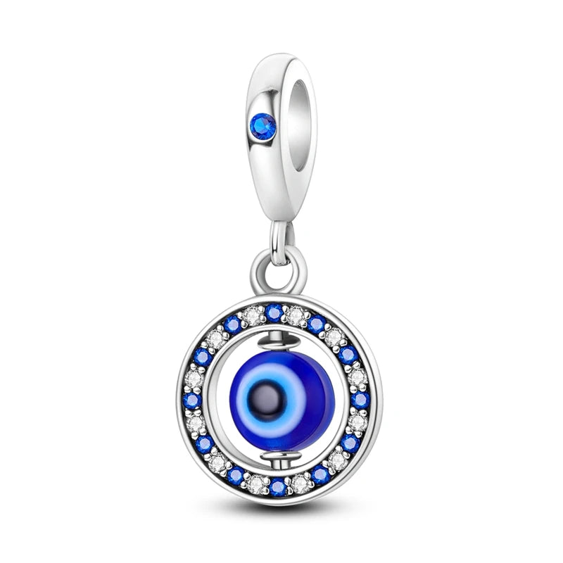 Hot Sales 925 Sterling Silver Charms Beads Devil's Eye Fatima's Hand Cross Beads Fit Original Bracelet Women DIY Jewelry Gifts