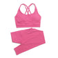 SOISOU Nylon Yoga Set Women's Tracksuit Gym Fitness Set Woman 2 Pieces Leggings Sports Bra Breathable Sportwear Woman Clothes