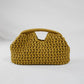 Elegant Ladies Chain Woven Handbag Straw Shoulder Bag Fashionable Raffia Crossbody Beach Bag Summer New Versatile Women's Bag