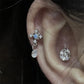 1pcs Quality Shiny Cross Zircon 316L Stainless Steel Ear Bone Nail Y2K Style Silver Color Earring for Women Cochlear Accessories