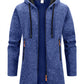 New Streetwear Men's Long Sleeve Sweatshirts for Men Zipper Hooded Oversize Winter Warm Jacket Coat Outdoor Tracksuit Men