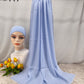 110colors Modal Hijab with Modal Undercap Set Basic Stretchy Pullover Headscarf Thin Breathable Sunscreen Head Wrap Hijabs Scarf
