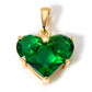 1 Piece Sweet Copper Valentine's Day Charms Gold Color Heart Cubic Zirconia Pendants For DIY Necklace Jewelry Making 20mm x 14mm