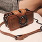 Fashionable Chain Strap Small Square Bag Women's Bag Retro Style Crossbody Bag Versatile Casual Pure Color Lock Buckle Closure