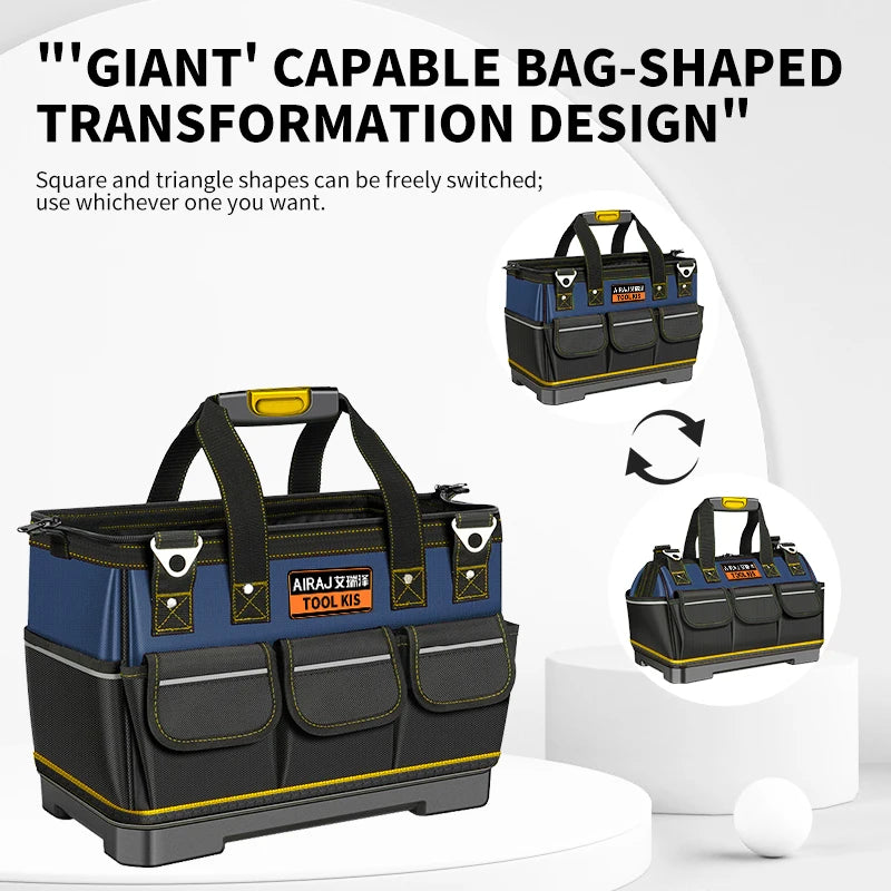 AIRAJ Multifunctional Tool Bags 1680D Oxford Cloth Electrician Bags Waterproof and Wear-Resistant High Capacity Storage Bags