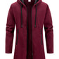 New Streetwear Men's Long Sleeve Sweatshirts for Men Zipper Hooded Oversize Winter Warm Jacket Coat Outdoor Tracksuit Men