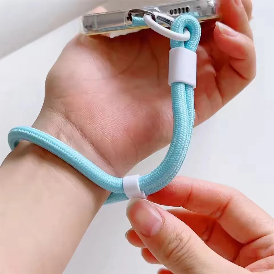 Universal Adjustable Mobile Phone Lanyard Short Wrist Strap with Self-locking Anti-drop Design Durable Polyester Phone Strap