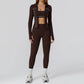 Yoga Clothes Set 2/3PCS Sportswear Gym Outfits Women Sports Set High Waist Leggings Fitness Suit Running Bra Workout Tracksuit