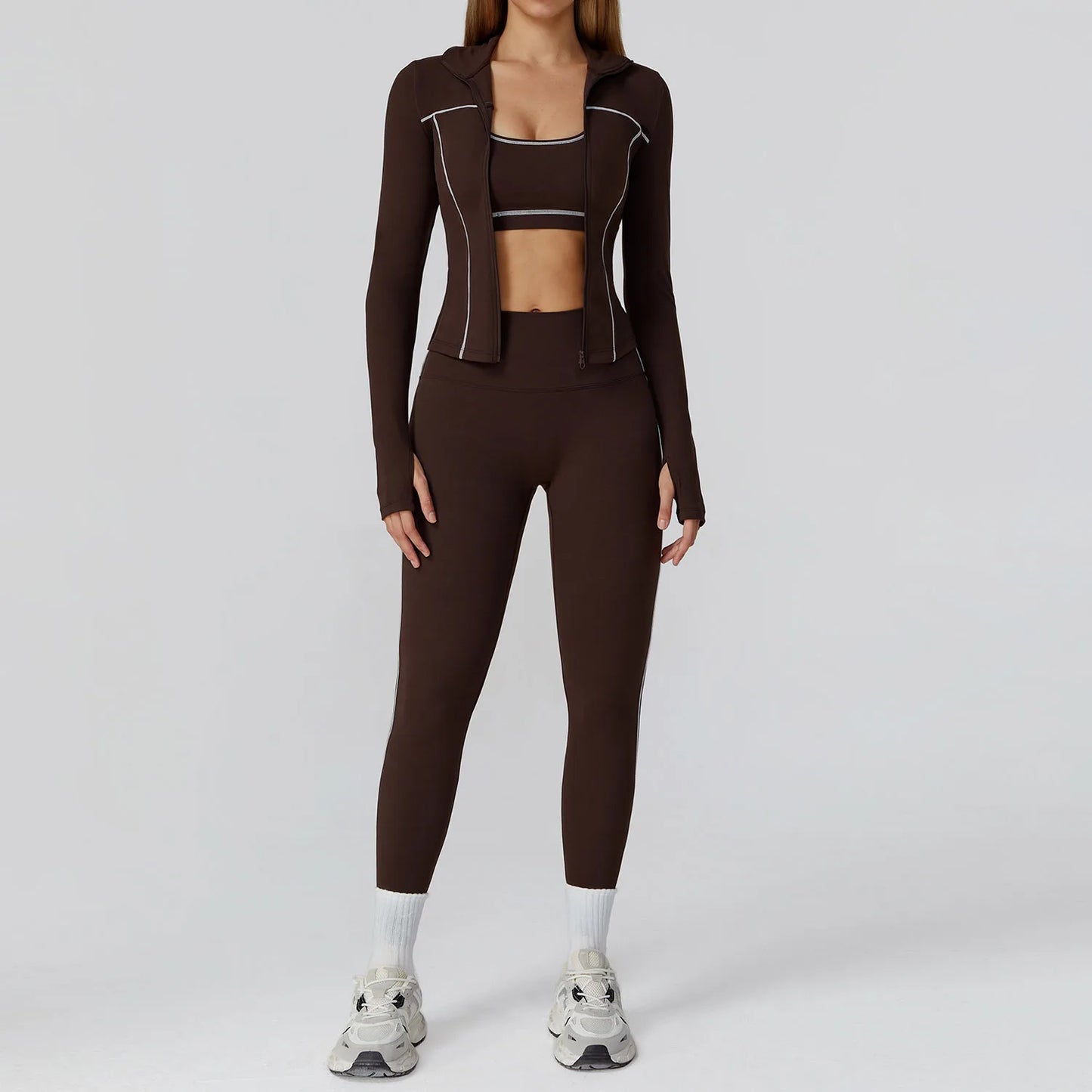 Yoga Clothes Set 2/3PCS Sportswear Gym Outfits Women Sports Set High Waist Leggings Fitness Suit Running Bra Workout Tracksuit