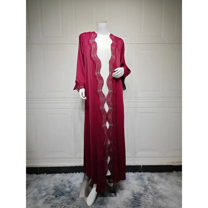Eid Abaya Women Party Dress Print Diamond Muslim Dubai Longue Vestidos Largos Ramadan Morocco Prayer Caftan Robe Abayas Elegant