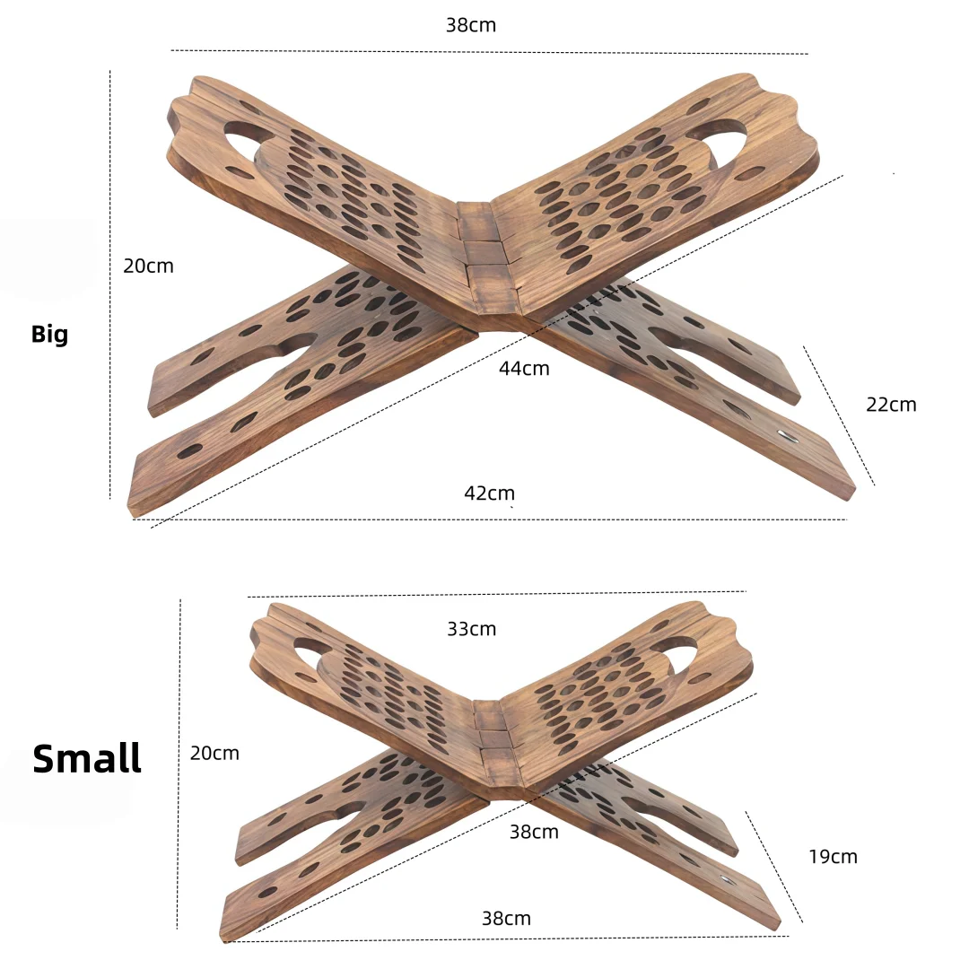 Muslim Al-Quran Handheld Book Stand Wooden Prayer Books Shelf for Koran Holy Bible Books Eid Ramadan Reading Shelf for Muslim
