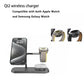 3 in 1 Wireless Charger Stand For iPhone 12/13/14/15/16/17 Fast Charging Station for Apple Watch 10 9 8 7 6 5 4 Airpods 2 3 Pro