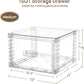 4 Pack Clear Stackable Storage Drawers 15QT, Easily Assemble Closet Organizers,Plastic Storage Bins for Bathroom,Cabinet,Kitchen