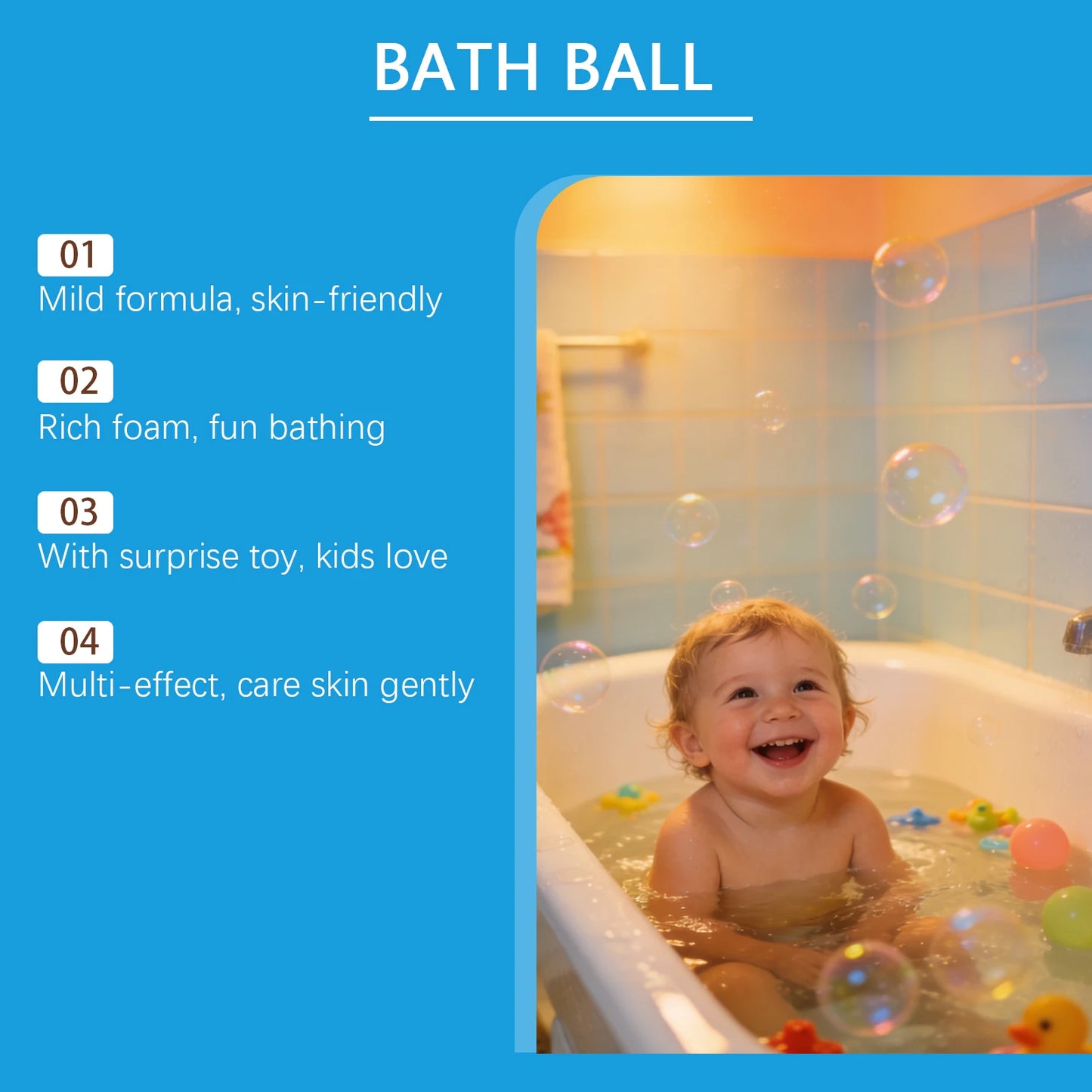 Ocean Toy Bath Bombs With Surprise Fizzy Bubble Bath Ball Moisturizing Sea Salt Glycerin Skin Cleansing Relaxing Spa Balls Gift