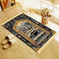 VIKAMA Black Gold Mecca Sky House Worship Carpet Retro Prayer Carpet Eid al Fitr Portable Prayer Mat Mosque Prayer Carpet