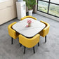 Nordic Round Dining Tables Set for Dining Room Furniture Kitchen Dining Table Set with 4 Chairs Home  Light Luxury Center Tables