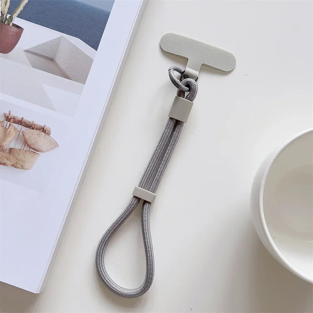 Universal Adjustable Mobile Phone Wrist Strap Lanyard Short with Self-locking Anti-drop Design Durable Polyester INS Phone Strap