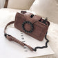 Fashionable Chain Strap Small Square Bag Women's Bag Retro Style Crossbody Bag Versatile Casual Pure Color Lock Buckle Closure